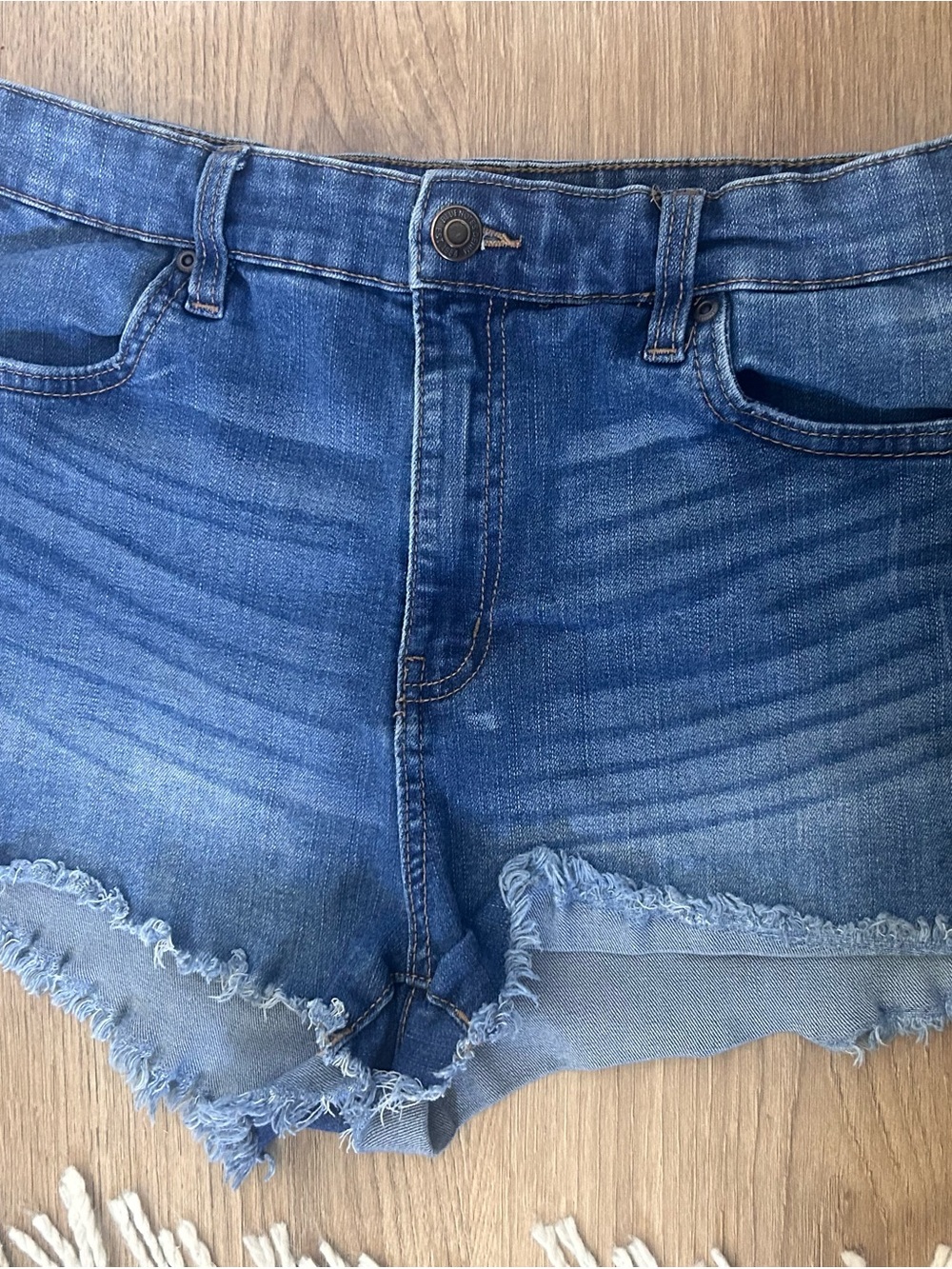 Bluenotes Blue Distressed Denim Jean Shorts